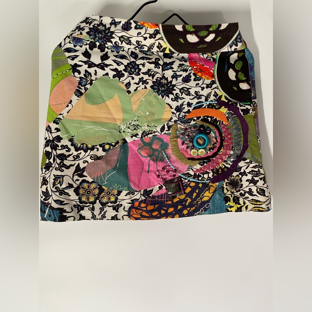 Desigual Floral Red and Cream Skirt